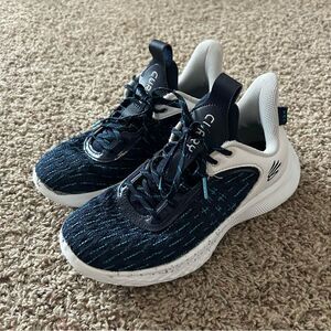 Under Armour Team Curry Flow 9 Basketball Shoes Navy/White Size Men's 7 W 8.5